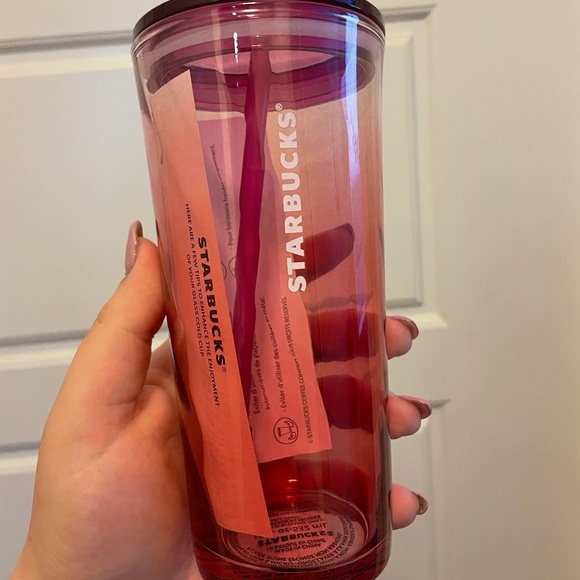 Starbucks Pink Glass Grande Cup NWT
